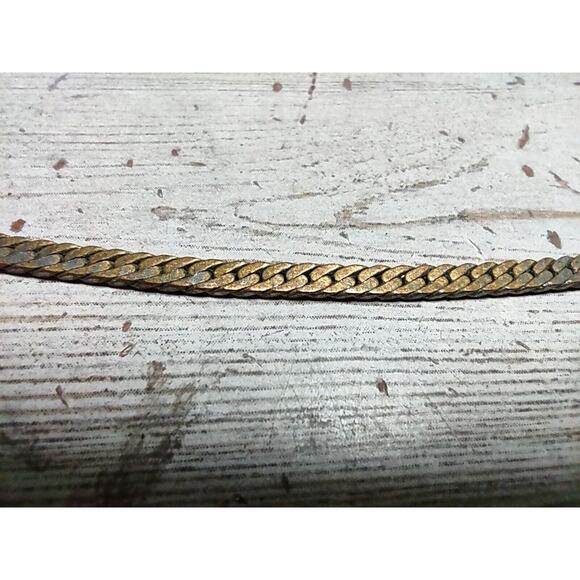 Vintage Signed Medici Silver Tone Chunky Diagonal Chain Link Necklace 19" - Picture 3 of 6